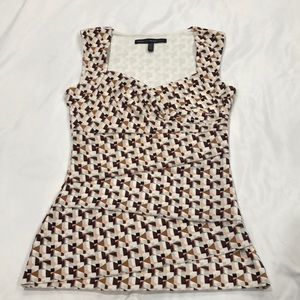 WHBM Geometric Print Top